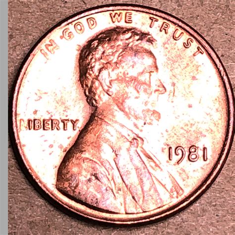 1981 penny no mint mark value